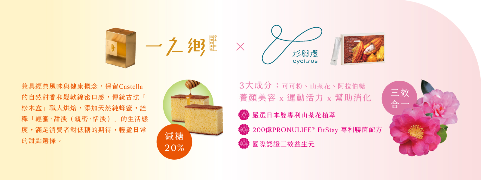 【一之鄉】濃情蜜益「益生菌+蜂蜜蛋糕」禮盒(附提袋)