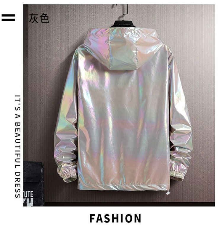夏季男款冰絲炫彩輕薄防曬外套