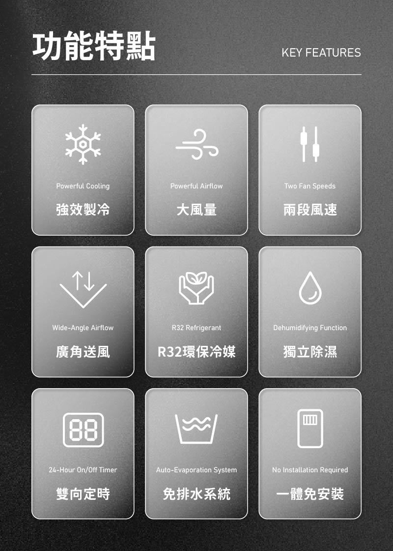 【JJPRO 家佳寶】通過BSMI認證 3-5坪 R32 7500Btu多功能移動式冷氣機/空調(JPAC06)