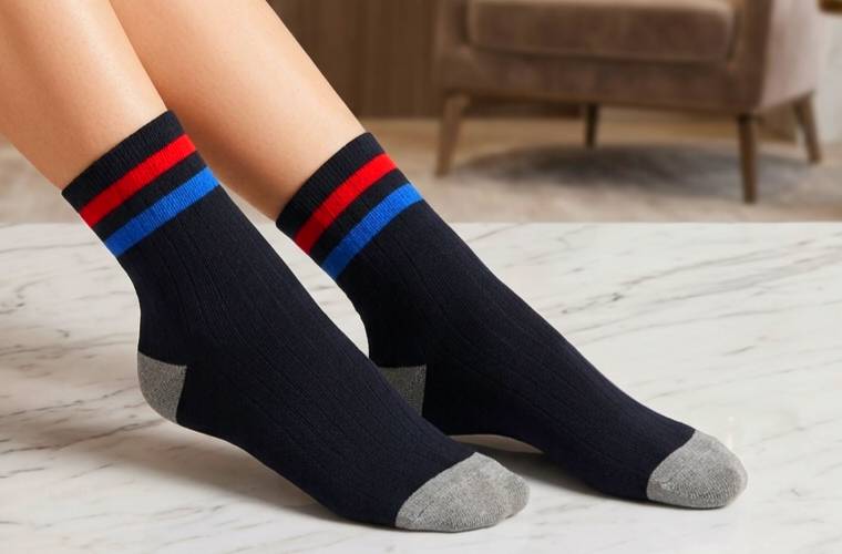 凱美棉業  經典條紋羅紋中筒襪 學院風 百搭棉襪 