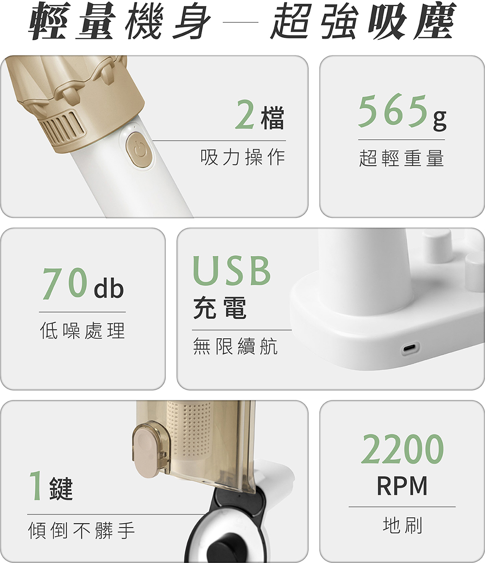 【NICONICO】輕量無刷無線吸塵器NI-DV2501