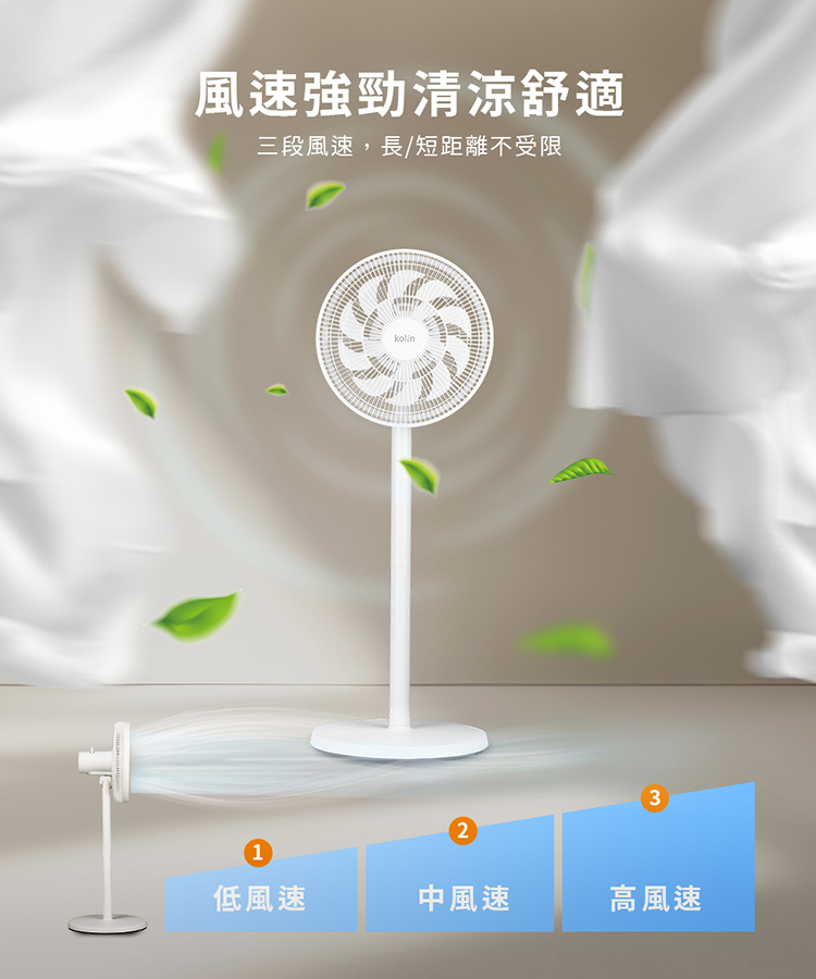 【歌林】12吋AC擺頭立扇KF-SD2542