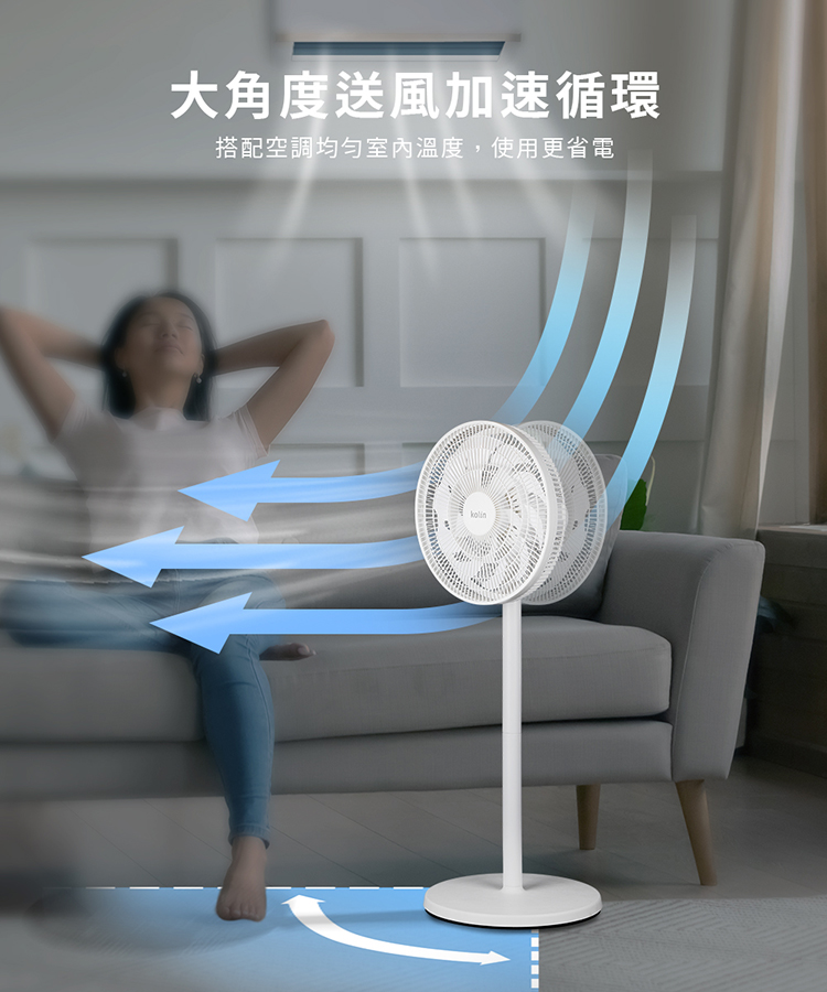 【歌林】12吋AC擺頭立扇KF-SD2542