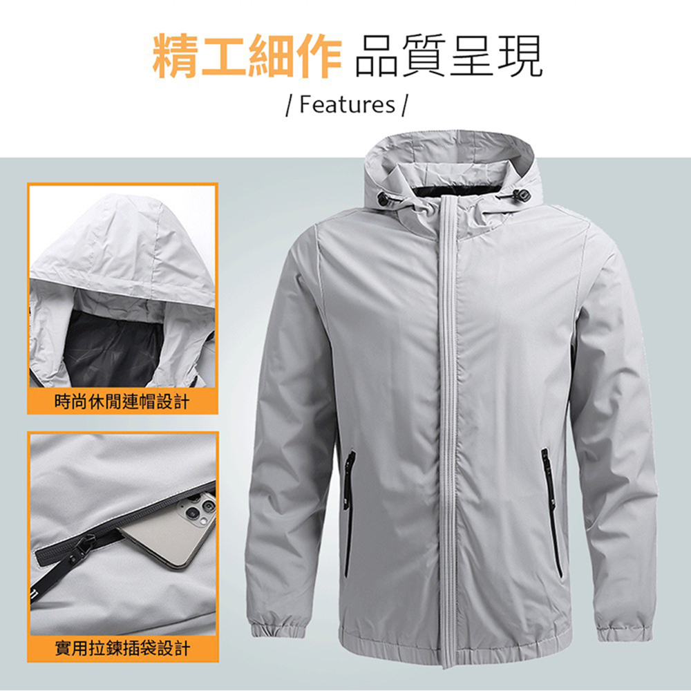 【JAR嚴選】WISH男款連帽防風防雨保外套(預購14個工作天)