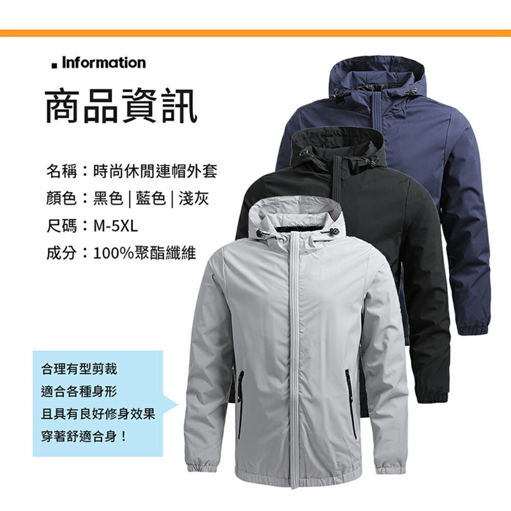 【JAR嚴選】WISH男款連帽防風防雨保外套(預購14個工作天)