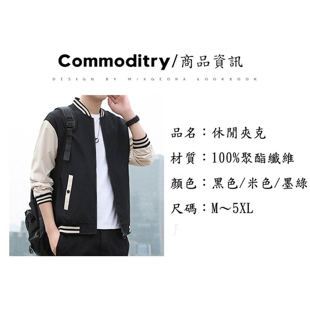 【JAR嚴選】棒球立領潮流休閒外套(預購14個工作天)