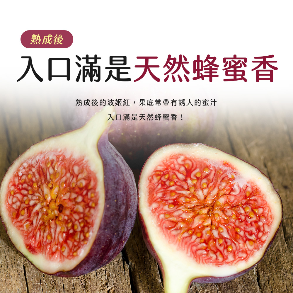 【雪莉朵辣嚴選】溫室無花果 6-11粒/1斤±5%/盒 ：「波姬紅」——無花果中的紅寶石
