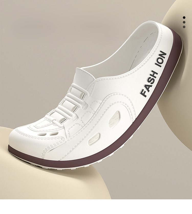 男款休閒懶人沙灘洞洞鞋