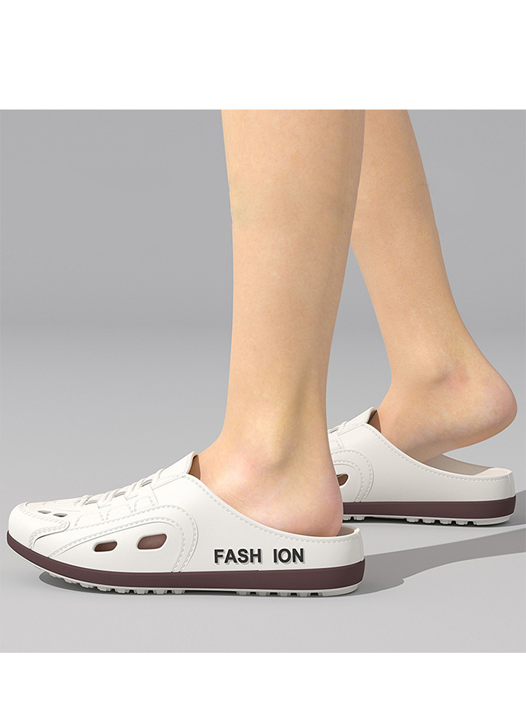 男款休閒懶人沙灘洞洞鞋