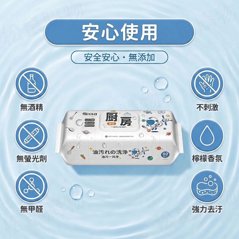 【日本品牌PISSA】廚房濕紙巾