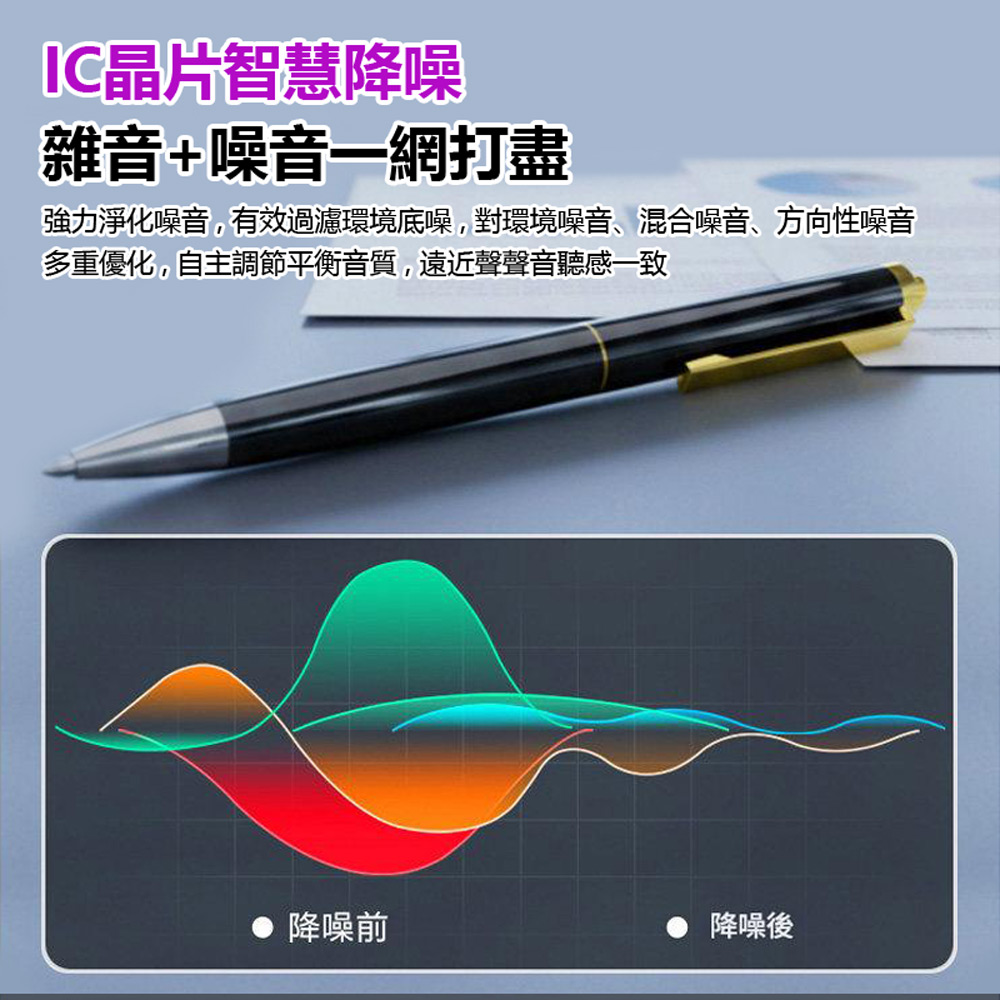 【Lenovo】B611 聯想邊寫字邊錄音隨身筆型智慧降噪錄音筆16G (Ai語音轉文字 一鍵錄音 聲控錄音 附線控耳機)