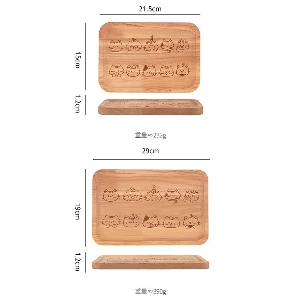 【JAR嚴選】卡通貓咪動物咖啡面包托盤-小款(預購14個工作天)