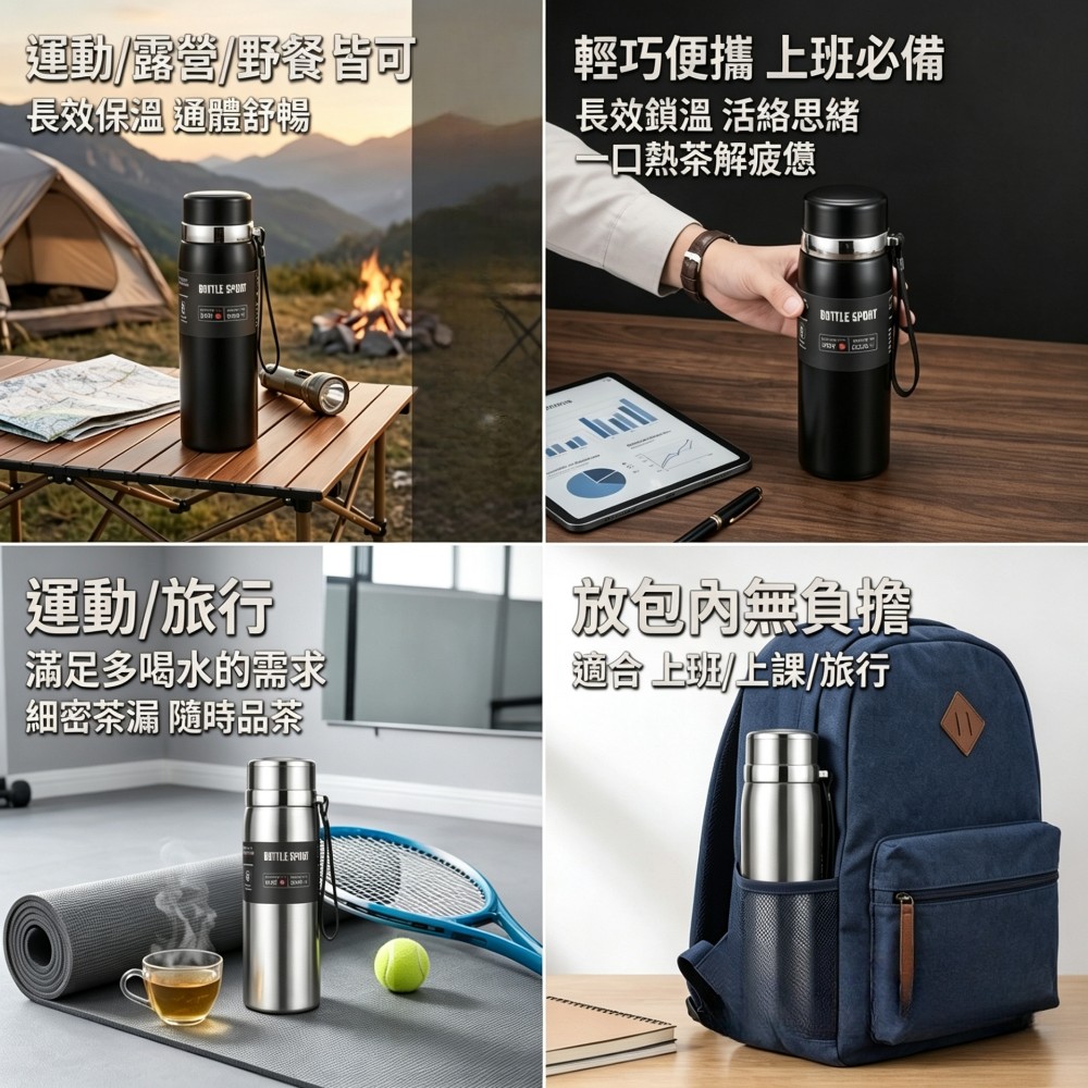 【芯恆】316不鏽鋼商務保溫瓶 15H極致鎖溫不鏽蝕