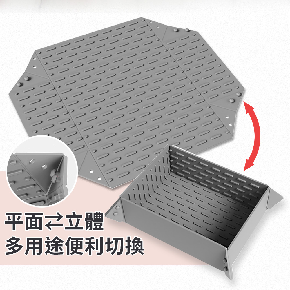 矽膠折疊隔熱桌墊收納盒