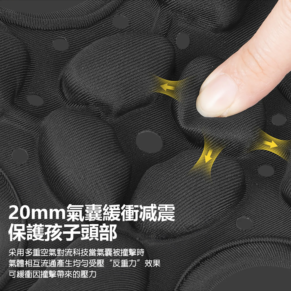 JFT-BC-487 安全帽專用減震內襯兒童版(吸震減壓 散熱透氣 緩衝撞擊 全包覆式 4D立體氣囊)