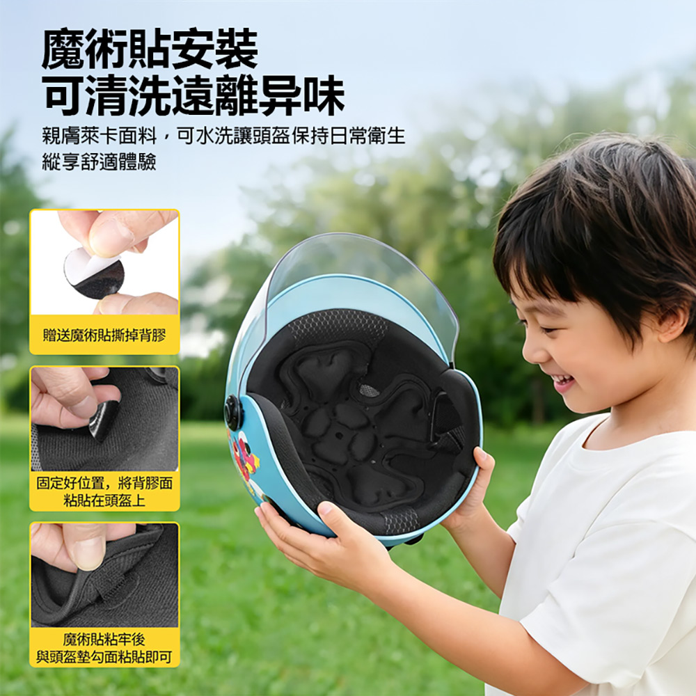 JFT-BC-487 安全帽專用減震內襯兒童版(吸震減壓 散熱透氣 緩衝撞擊 全包覆式 4D立體氣囊)