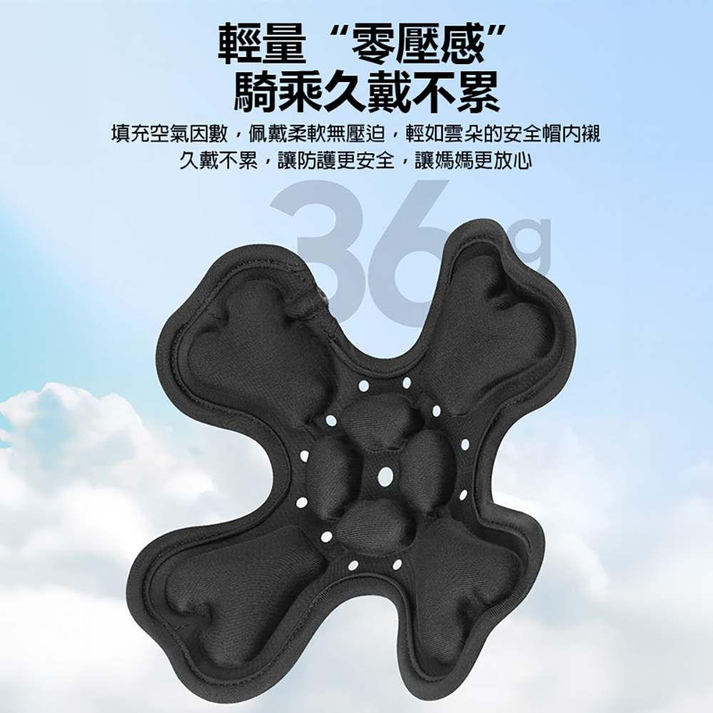 JFT-BC-487 安全帽專用減震內襯兒童版(吸震減壓 散熱透氣 緩衝撞擊 全包覆式 4D立體氣囊)