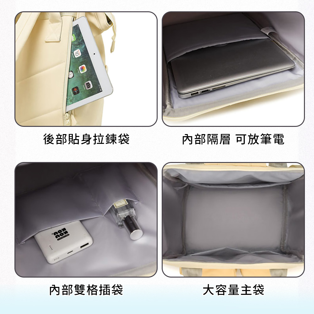 大容量防潑水雙肩包媽咪包