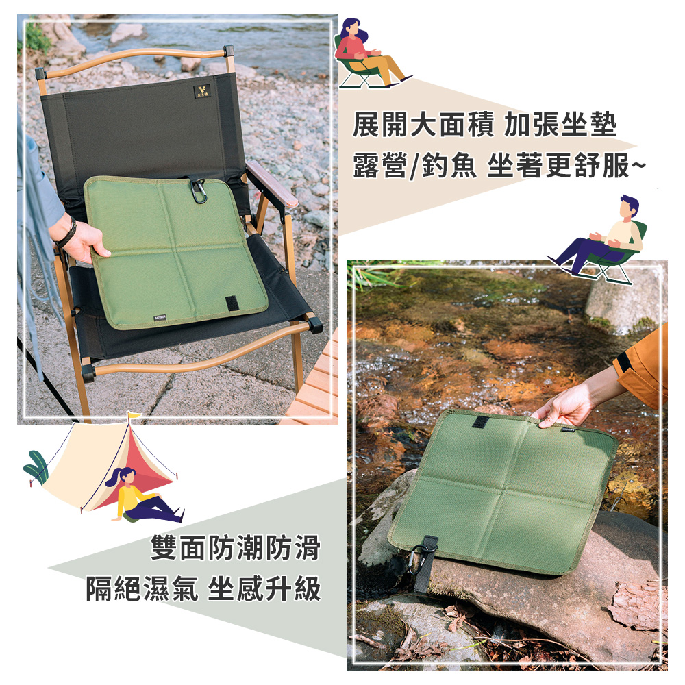 加厚便攜折疊防水隔髒坐墊