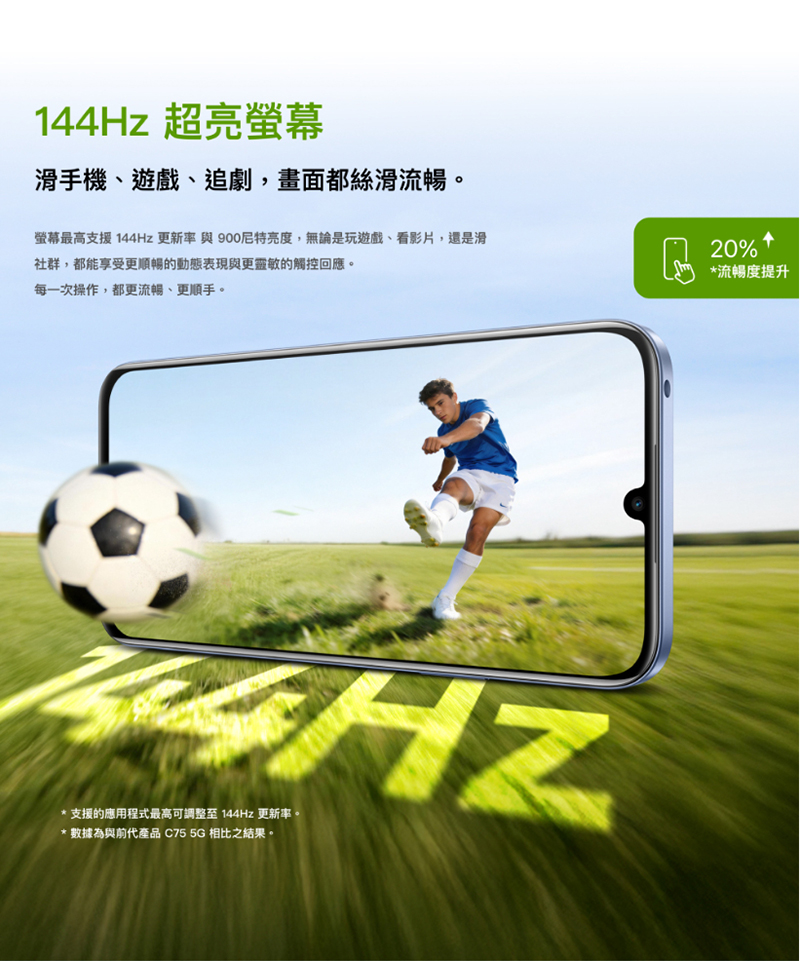 realme C100 5G (4G+128G) 6.8吋智慧手機-贈掛繩+韓版包+指環支架+噴劑