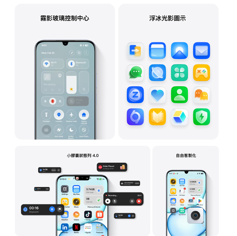 realme C100 5G (4G+128G) 6.8吋智慧手機-贈掛繩+韓版包+指環支架+噴劑
