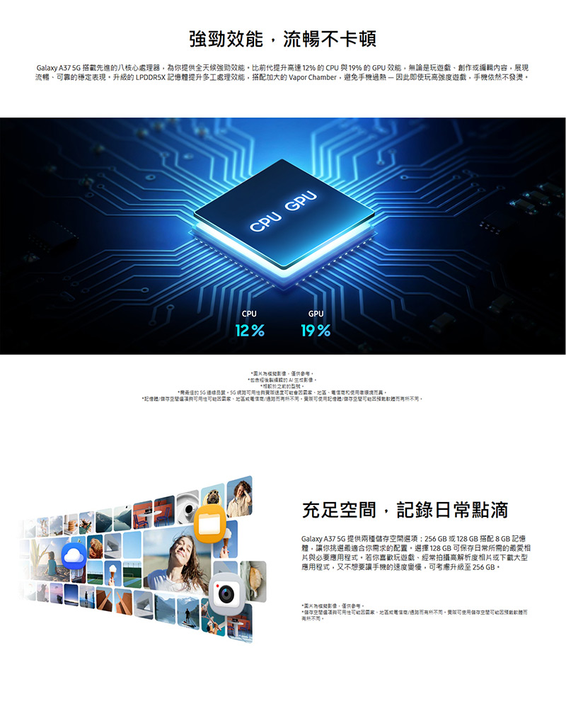Samsung Galaxy A37 5G (8G/128G) 6.7吋智慧手機-贈空壓殼+鋼化保貼+掛繩+韓版包+指環支架+噴劑