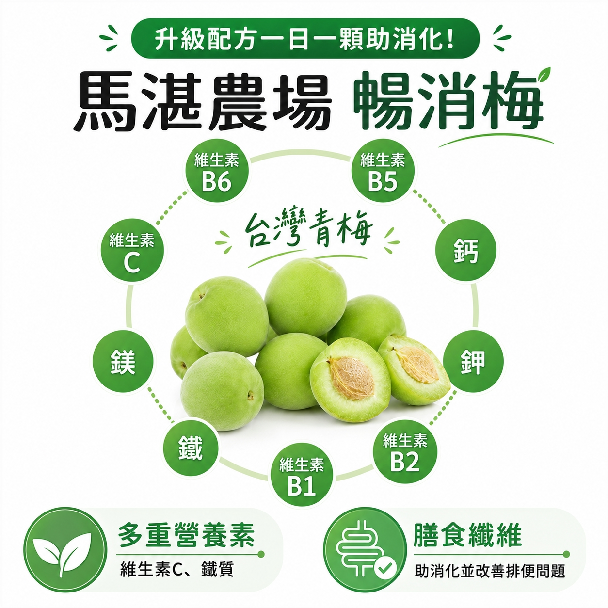 馬湛農場 暢消梅 65G 袋裝【小姐不熙娣推薦】暢銷梅 讓你肚子不卡卡 酵素梅