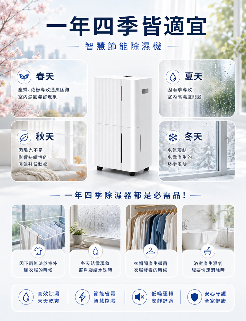 【JJPRO 家佳寶】12L 智能除濕機 2026最新一級能效 (JPDH05)
