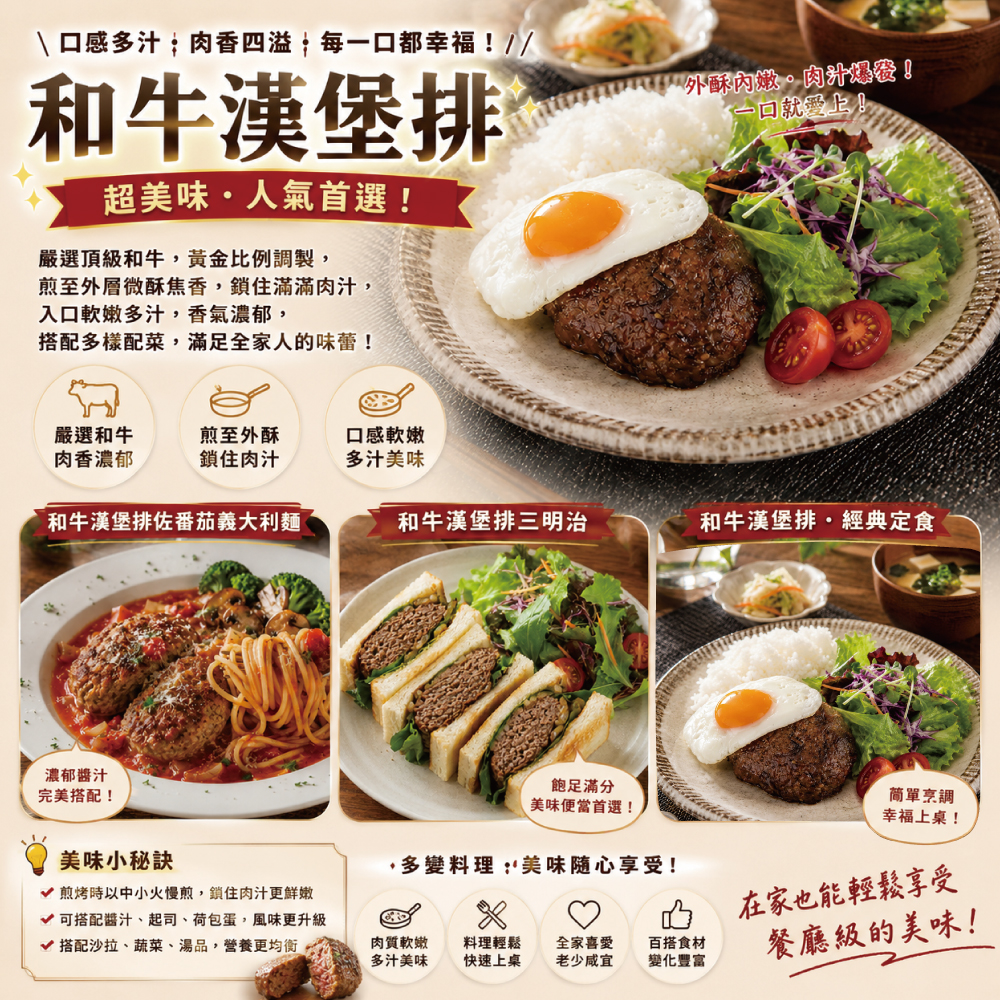 約克街肉舖 手拍Ａ5和牛漢堡排