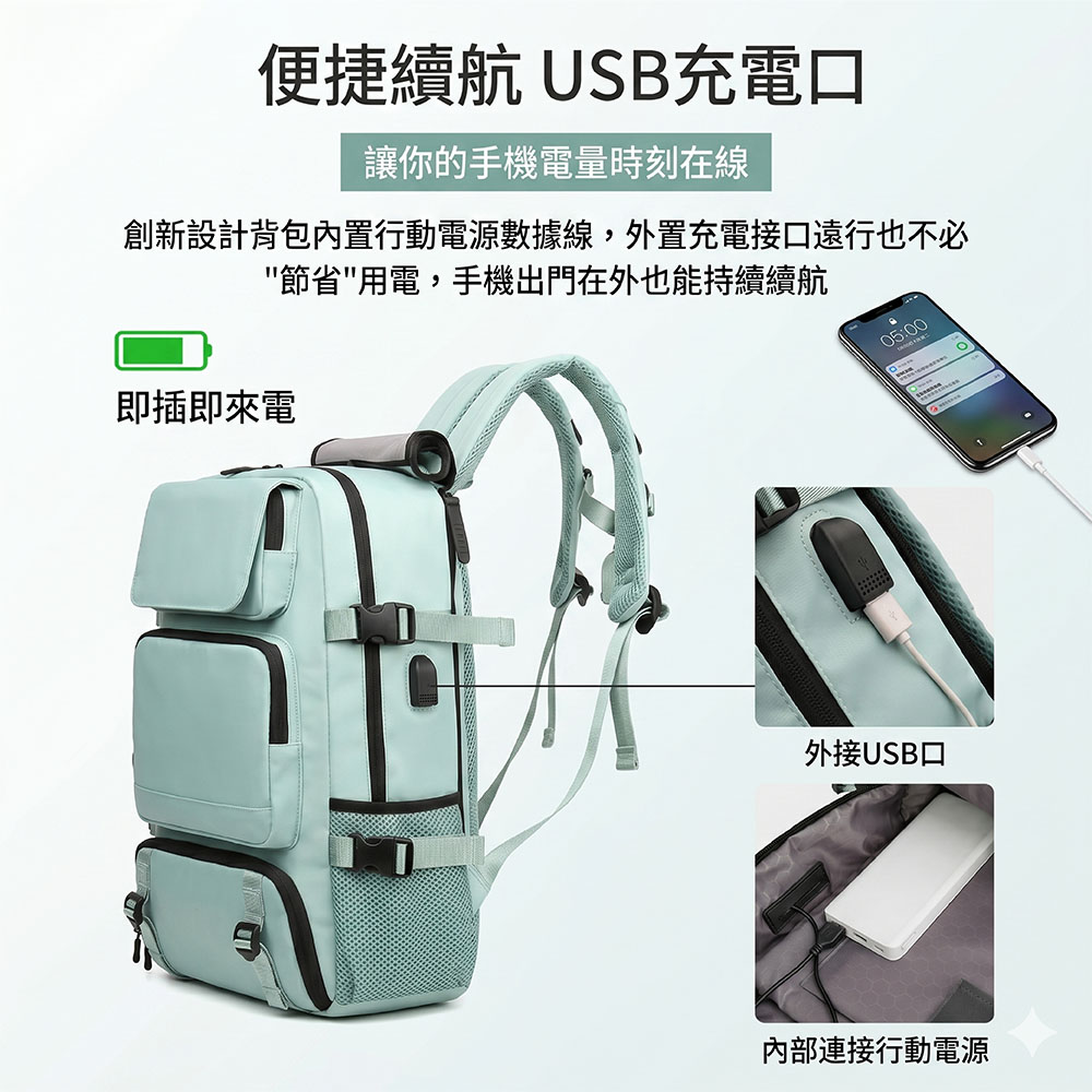 【JAR嚴選】Loaion新款大容量防水獨立鞋倉多功能背包(預購14個工作天)