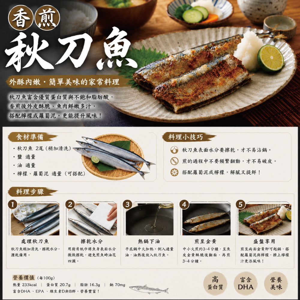 小川漁屋 野生秋刀魚100g去頭去肚