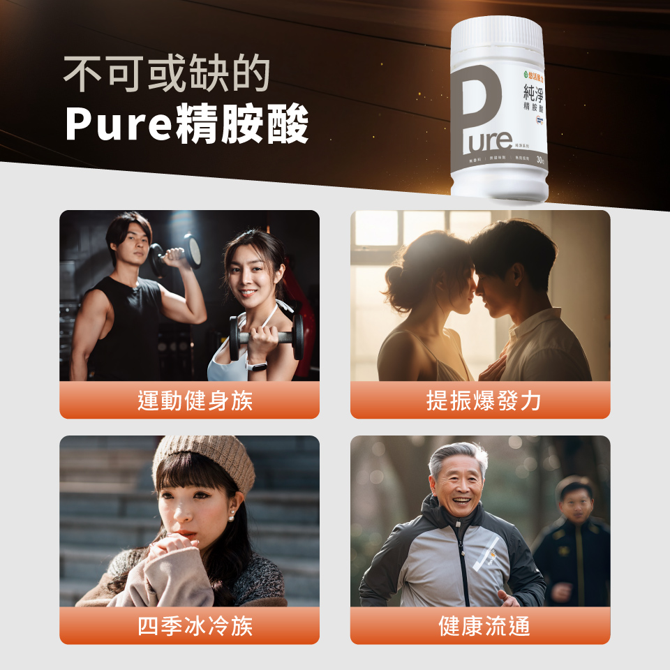 【悠活原力】99%高純度左旋精胺酸膠囊(30入/瓶) 精胺酸粉 運動補給 運動保健 左旋精胺酸 L-精氨酸 Pure