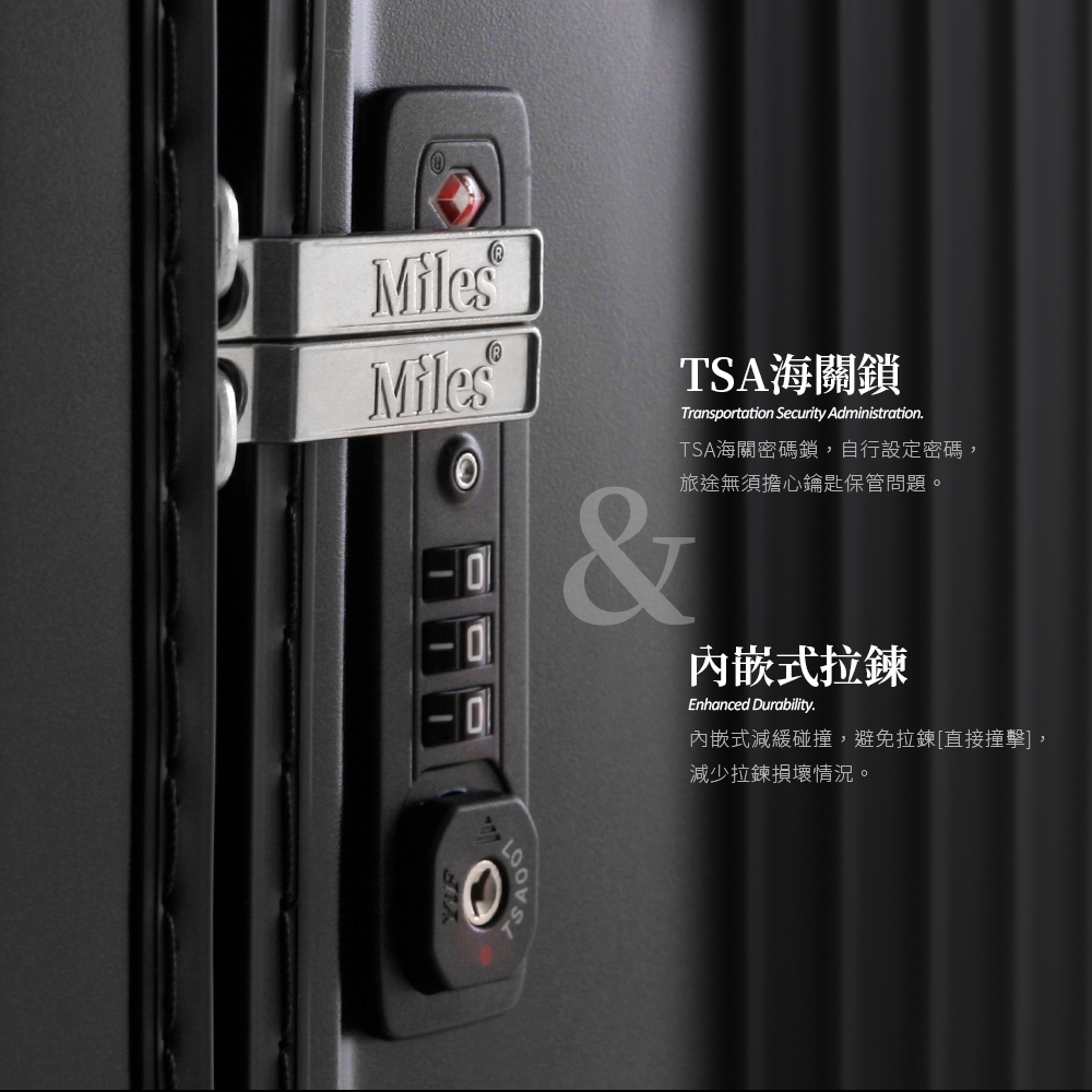 【Miles】32吋大容量PC耐撞運動行李箱/胖胖箱(拉鍊款/TSA海關鎖)