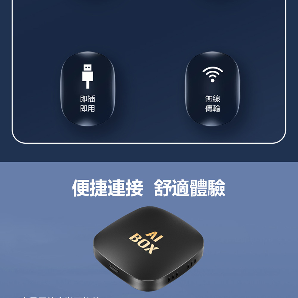 CA-AP3 可插TF卡 蘋果Carplay／Android Auto／安卓系統三合一車機有線轉無線車載盒子