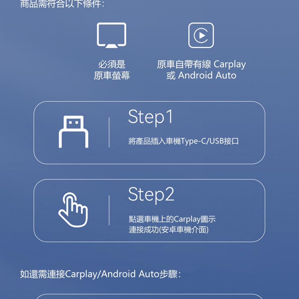 CA-AP3 可插TF卡 蘋果Carplay／Android Auto／安卓系統三合一車機有線轉無線車載盒子