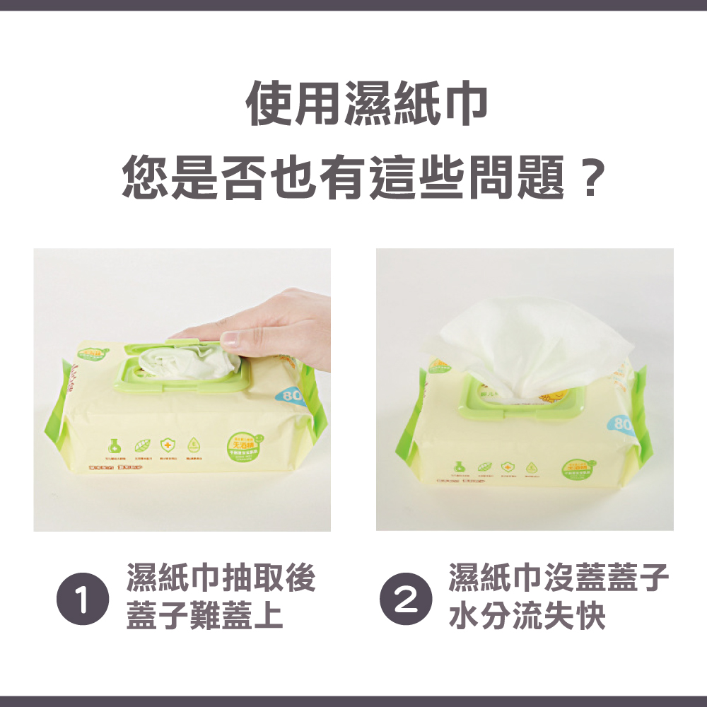 掀蓋式濕紙巾口罩收納面紙盒(1入)