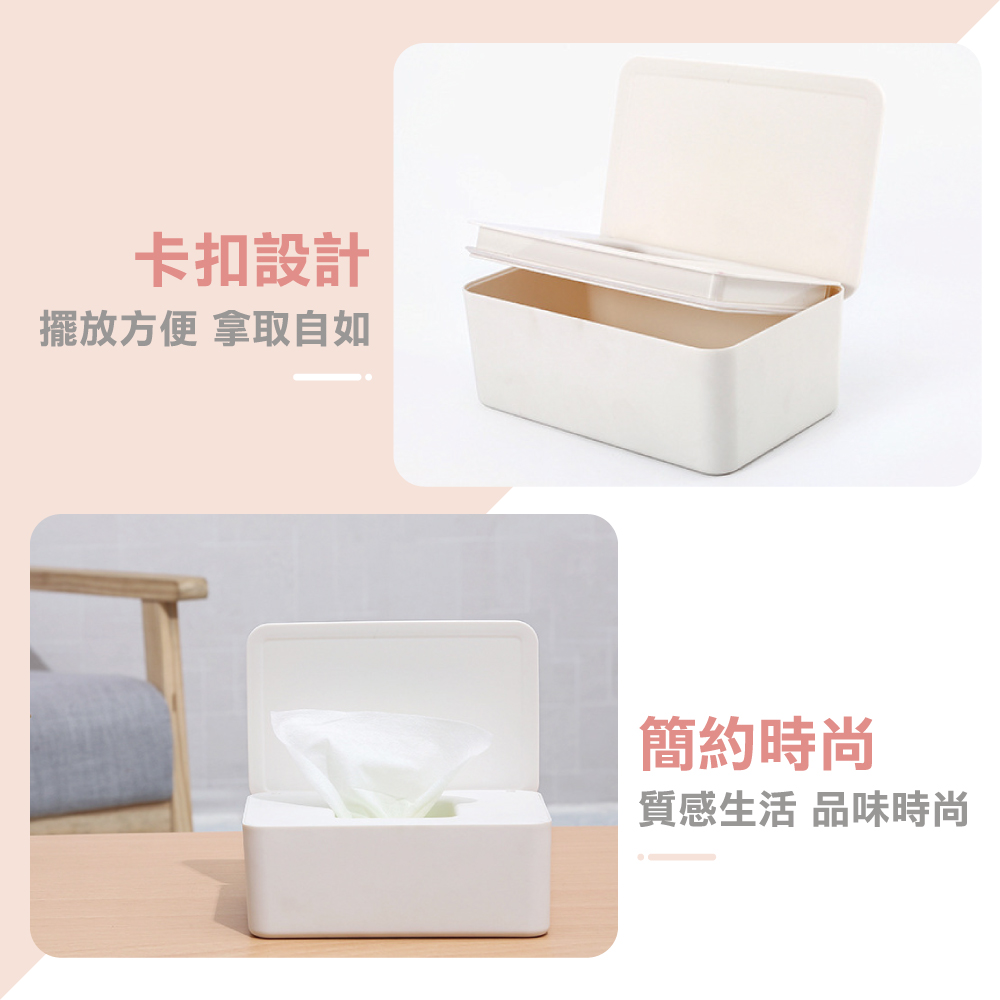 掀蓋式濕紙巾口罩收納面紙盒(1入)