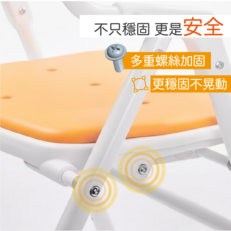 【Sunlus】三樂事穩固輕折U型洗澡椅 SP5613