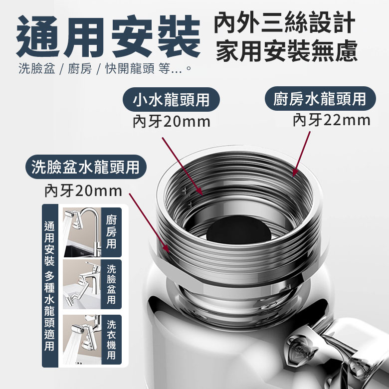 四檔轉換水龍頭過濾器