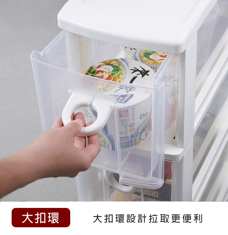 台灣製免組裝20cm隙縫連環收納層櫃(3&4&5)附輪