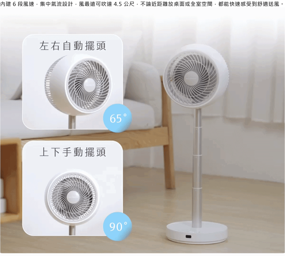 【NICONICO】無線遙控桌立循環扇NI-DC2604