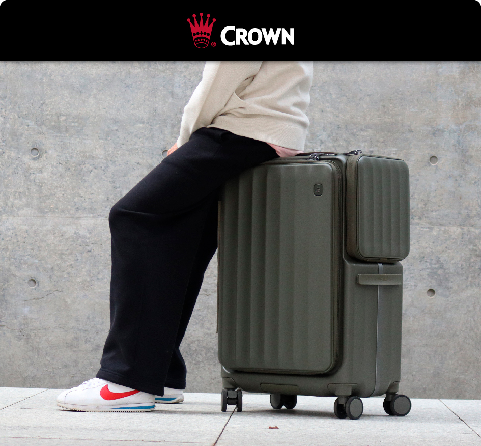 【CROWN】 19.5吋 WAVE 側袋磁吸登機箱