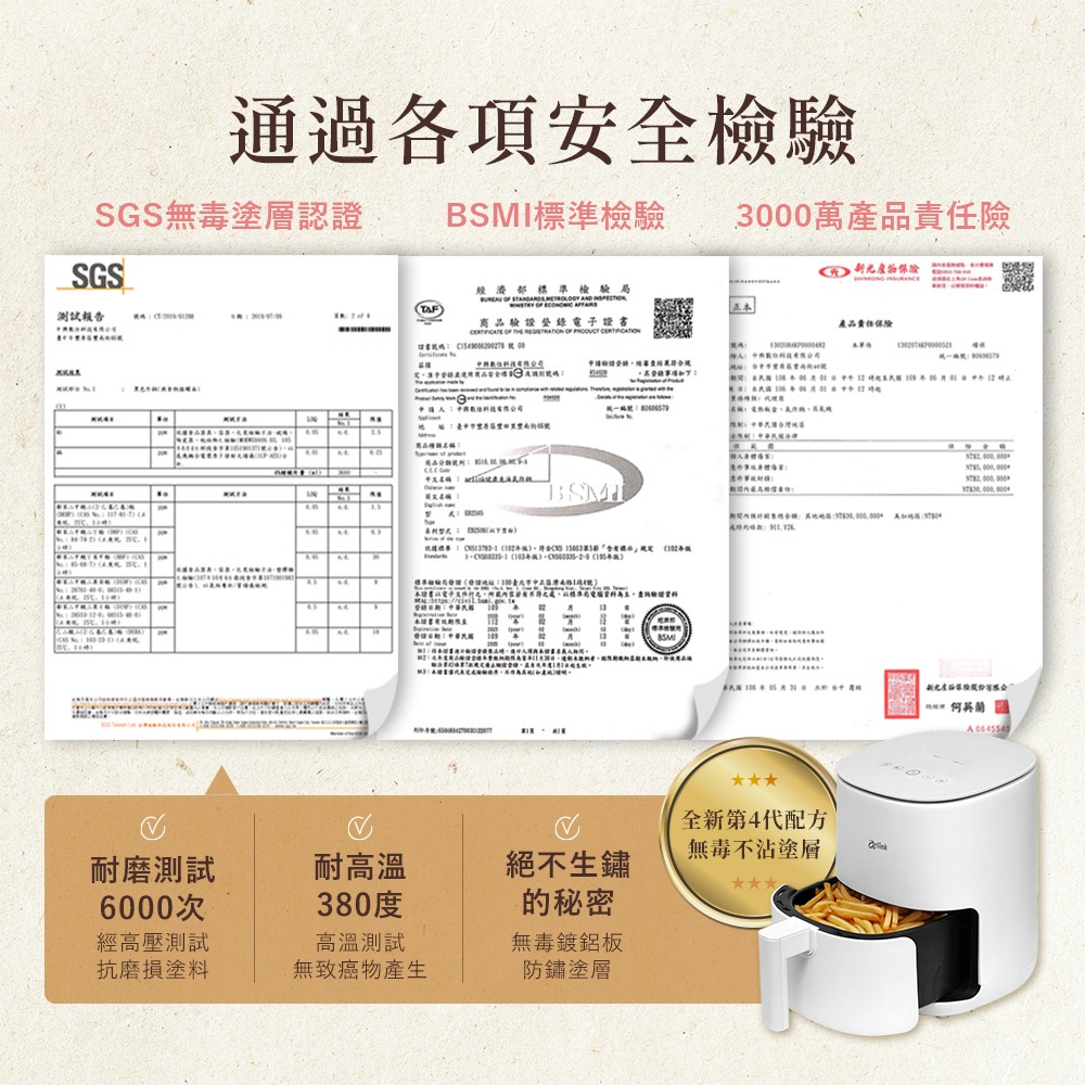 小白同學/小粉學妹電子觸控氣炸鍋 一鍵8大菜單/50℃解凍/高效省時/SGS無毒/美型不占空間/低卡減脂