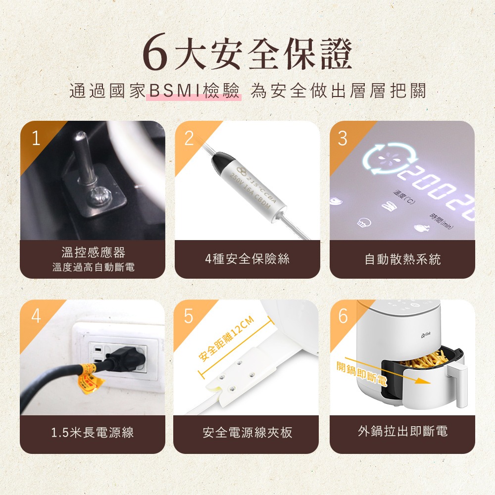 小白同學/小粉學妹電子觸控氣炸鍋 一鍵8大菜單/50℃解凍/高效省時/SGS無毒/美型不占空間/低卡減脂