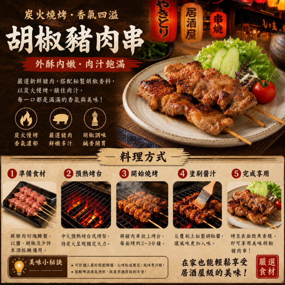 約克街肉舖 台灣豬肉串