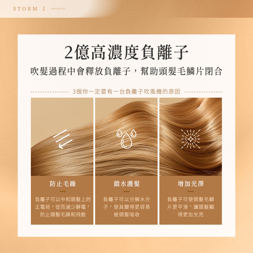 【Arlink】STORM系列 億萬級負離子 溫控高速吹風機