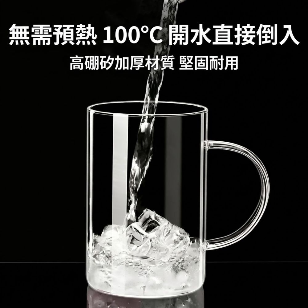 1000ml 超大容量高硼矽玻璃水杯 耐熱透明附蓋茶杯 居家辦公泡茶杯