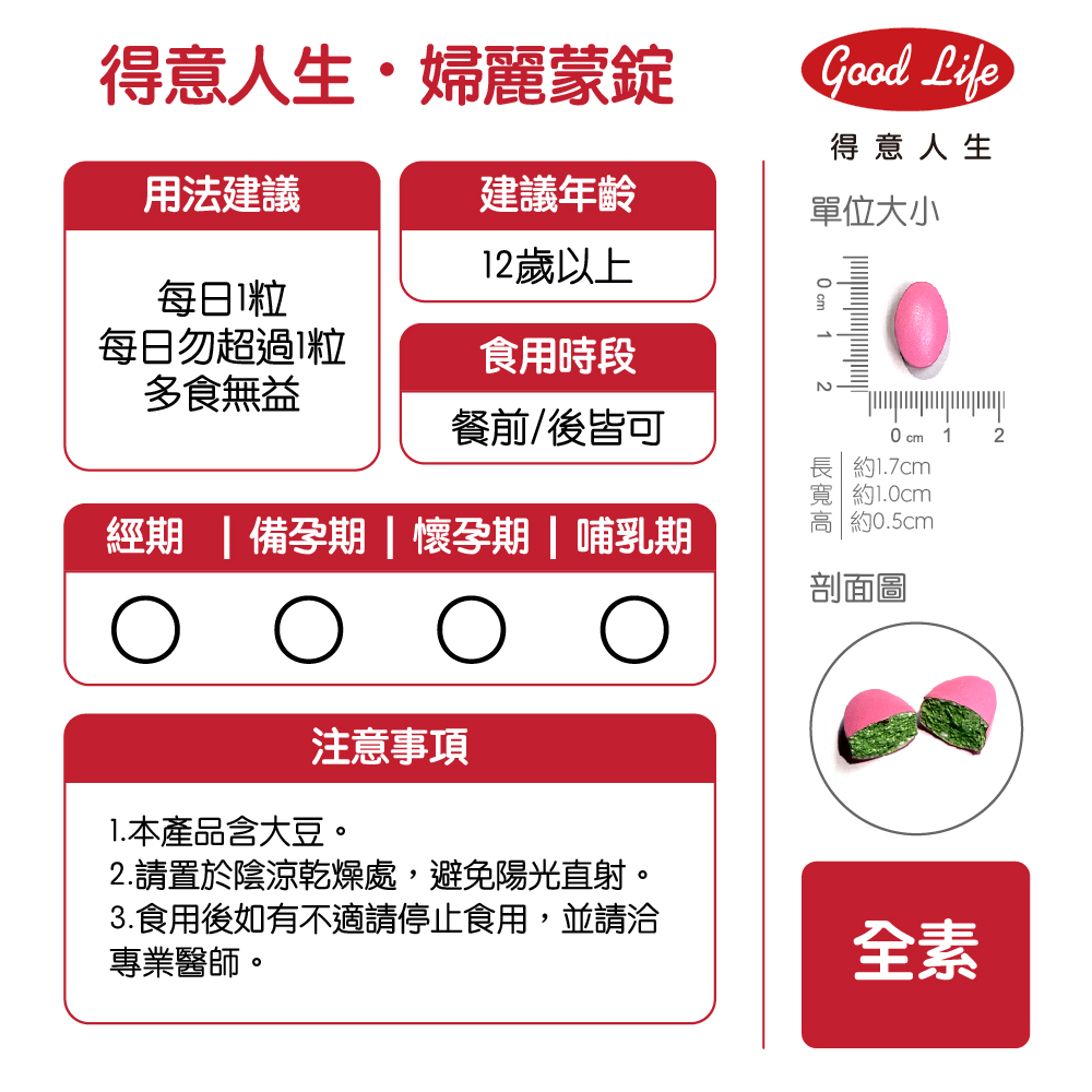 【得意人生】婦麗蒙錠(芝麻素+大豆異黃酮)