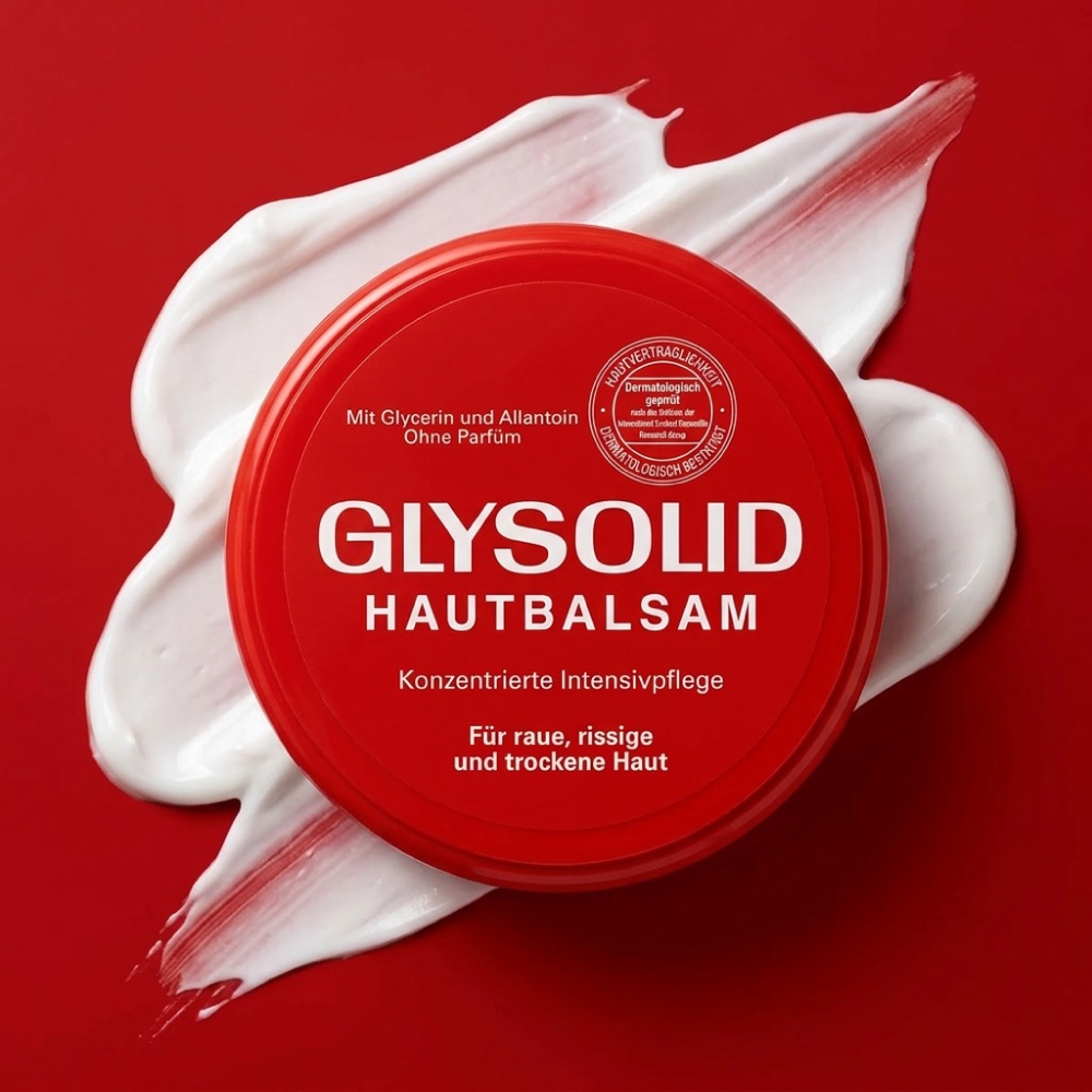 【德國Glysolid 神奇乳霜 100ml(滋潤款-紅)】暢銷歐洲70逾年 滋潤 保濕