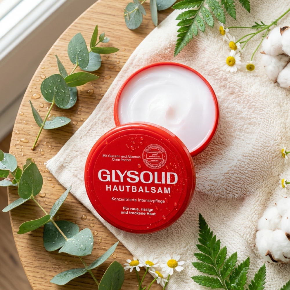 【德國Glysolid 神奇乳霜 100ml(滋潤款-紅)】暢銷歐洲70逾年 滋潤 保濕